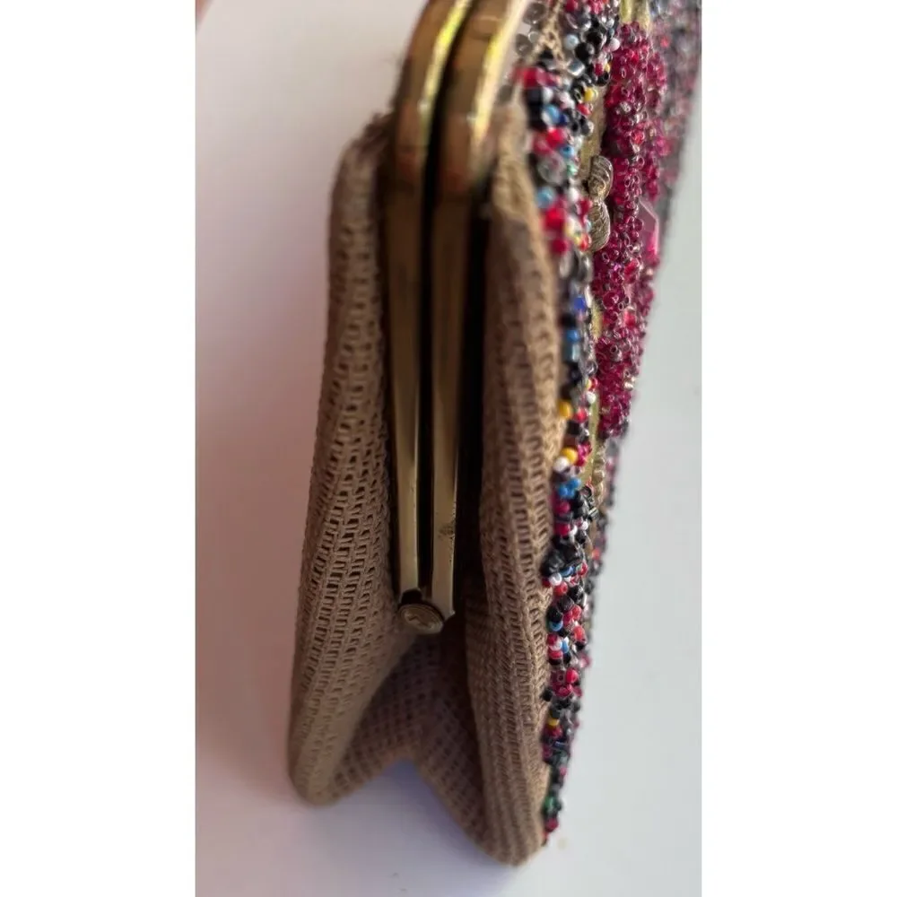 Vintage Beaded 1950’s Original Soure Bag/ Evening Clutch